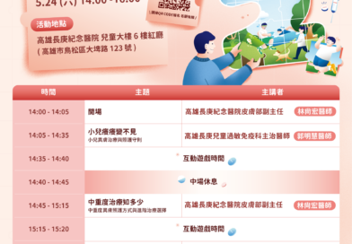 5/24【高雄場】異掃膚躁 長治穩安 中重度異位性皮膚炎精準治療衛教講座